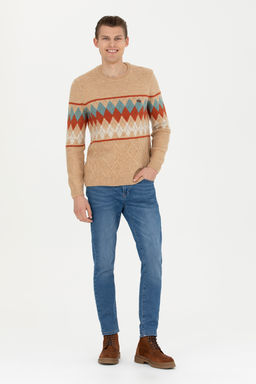 Мужской свитер песочного меланжа - U.s. polo assn фото 18