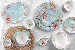 Чайн. пара 2 пр. 270 мл 12,5*9,5*7 см Яблоневый цвет на голубом NEW BONE CHINA - Elan gallery фото 16