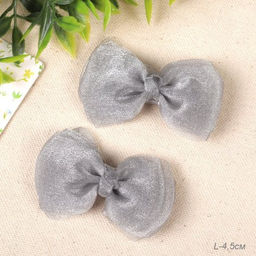 Банк-зажим для волос набор 2 штуки / YIW-20 /уп 1/светло-серый