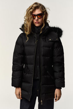 WATER-REPELLENT WINDPROOF HOODED DOWN PUFFER JACKET - Zara фото 9