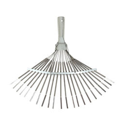 Грабли веерные, пластинчатые, 22 зубца, оцинкованная сталь, тулейка 30 мм, без черенка