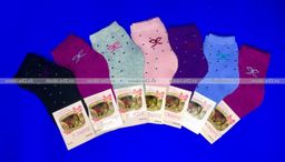 Цена за 12 пар. Лариса носки детские на девочку Кошка внутри махра 15-20 ( длина стопы носка 12-13 см)  фото 5