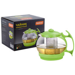 Чайник заварочный Decotto-1100, обьем 1.1л, с пл. ручкой, фильтр нерж, арт.910113