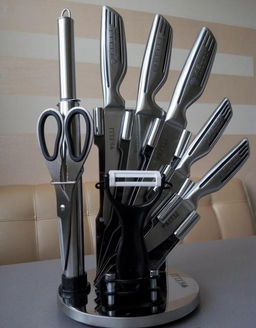 Набор ножей кухонных нерж "Kelli" 9 предм, арт. KL-2124