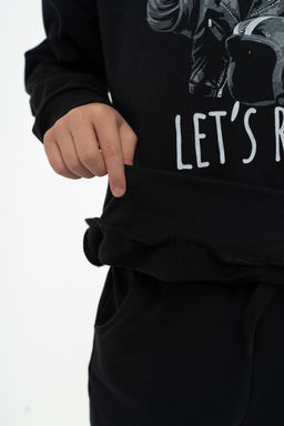 Костюм детский черный тедди байкер