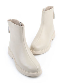 01-XKL21-225R BEIGE Ботинки демисезонные женские (натуральная кожа, байка)