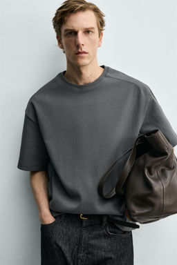 SUDADERA RELAXED FIT INTERLOCK / Azul / Gris - Zara фото 5
