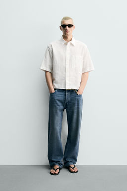 CAMISA RELAXED FIT TEXTURA / Blanco