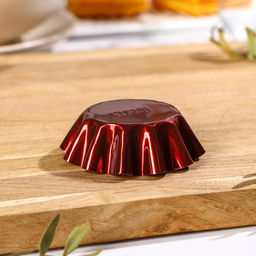 Цена за 49 шт. Форма для выпечки, h= 2,5 см, d=7,5 см, антипригарное покрытие, цвет бордовый