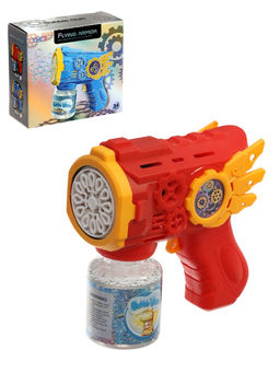 Генератор мыльных пузырей «Бластер», световые эффекты, работает от батареек, цвет красный