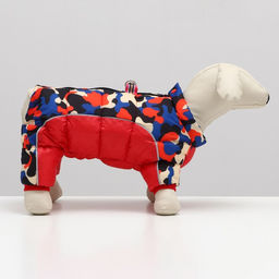 Комбинезон принтованный с замком на спине, размер 18 (ДС 31, ОГ 46, ОШ 38 см), красный - Simaland фото 2