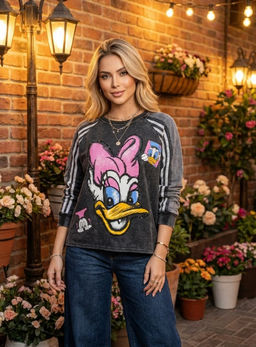 K13486 Толстовка OVER SIZE хлопок ГРАФИТ