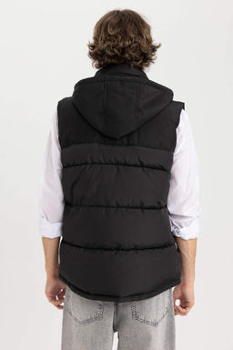 Жилет обычного кроя с капюшоном - Defacto фото 6