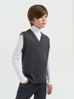 Жилет вязаный Серый 7+ - Bungly фото 2