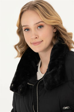 U. S. Polo Assn Женское черное пальто - U.s. polo assn фото 2