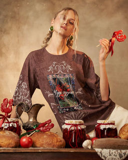 Футболка варёнка с шёлковой вставкой FRK002