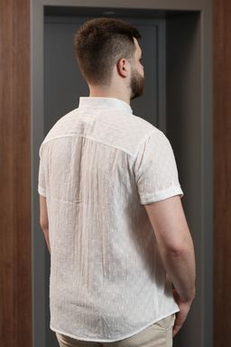 100% ХЛОПОК лёгкая летняя рубашка - Новый лен фото 2