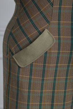 Платье ANELLI 205 зеленая клетка  фото 3