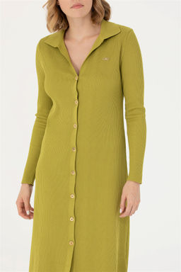 U. S. Polo Assn Женское трикотажное платье фисташкового цвета - U.s. polo assn фото 13