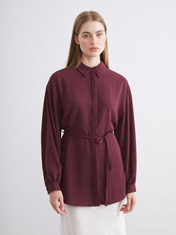 Dokulu Oversize Kad?n G?mlek Tunik