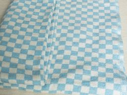 Одеяло байковое ОБ-200 140*205 клетка цв. голубой