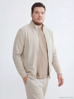 Dik Yaka Erkek Fermuarl? Sweatshirt