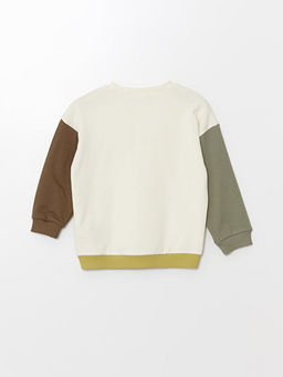 Bisiklet Yaka Uzun Kollu Bask?l? Erkek Bebek Sweatshirt - Waikiki фото 3