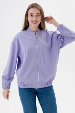 Бомбер из коттон фита сирень макси - Амадэль фото 6