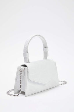 Beyaz Dokulu Capraz Ask?l? Kad?n Mini Boy City Canta TWOAW25OC00001