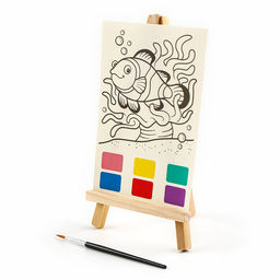 Водная раскраска Животные, с кисточкой и мольбертом - Simaland фото 4