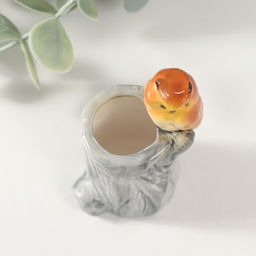 Фигурка - подставка для зубочисток керамика «Филин на пне», 3.7×4.5×8 см