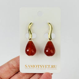 Серьги из Сердолика