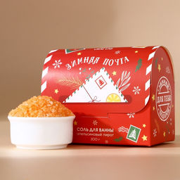 Соль для ванны URAL LAB «Для тебя», 300 г, аромат апельсинового пирога