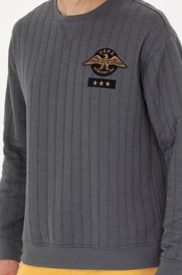 Мужской свитшот антрацитового цвета - U.s. polo assn фото 20
