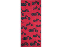 Полотенце махровое 6с102.411ж1 Мото-паттерн(т.зеленый1) 67х150см