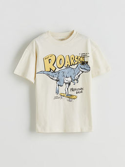 Dinozor Bask?l? Erkek ?ocuk Ti??rt ve ?ort 2li