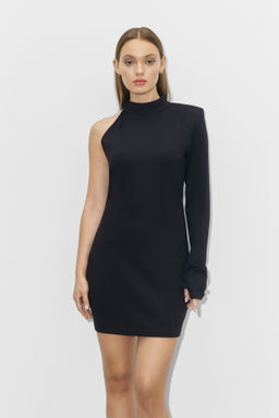 Платье асимметричное из трикотажа