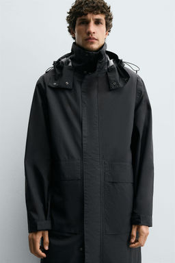WATER-REPELLENT DETACHABLE TECHNICAL PARKA - Zara фото 5