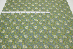 Импорт. хлопок Аллана цв.сине-голубой/оливково-салатовый, ш.1.45м, хлопок-100%, 100гр/м.кв - Купава фото 4