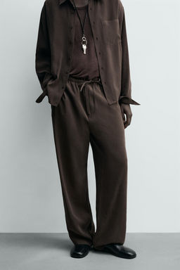RELAXED FIT FLOWING TROUSERS - Zara фото 2