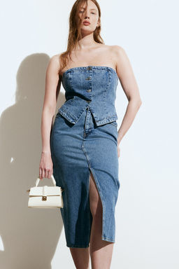 Top bandeau en denim