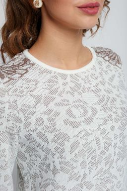 Джемпер Д 2954/молочно-кофейный - Текстильная мануфактура фото 5