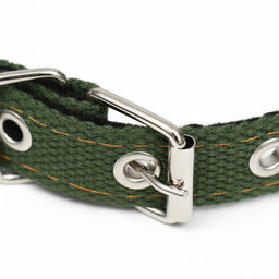 Ошейник брезентовый с подкладом, 52 х 2 см, хаки - Пижон фото 3