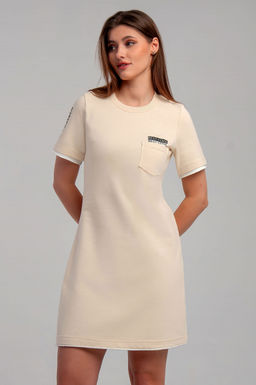 Арт. 8502 Платье женское 42-48 (4 шт) Цвет:бежевый