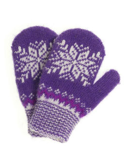 Варежки детские "Снежинка" 3 цвета 0608-35