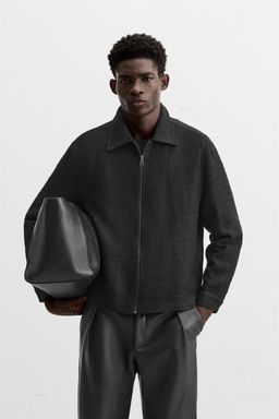 TEXTURED ZIP-UP OVERSHIRT - Zara фото 11
