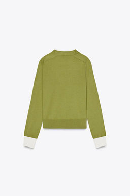 KNIT SWEATER WITH SHOULDER BUTTONS - Zara фото 6