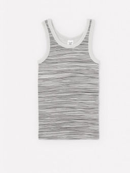 К 1101/графичные линии на сером, майка