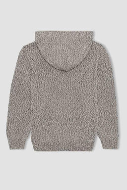 Трикотажной свитер с капюшоном для мальчика - Defacto фото 6