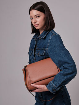 Сумка сэтчел Deboro 30923 коричневый камень